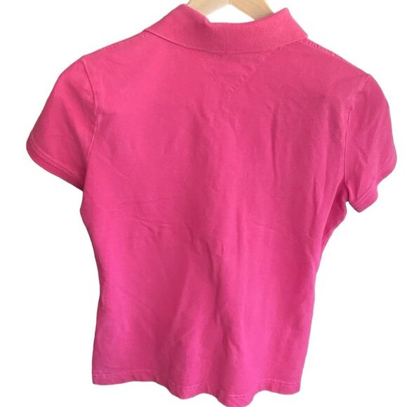 Tommy Hilfiger Women’s Pink Polo Shirt Barbiecore Size M - Picture 2 of 8